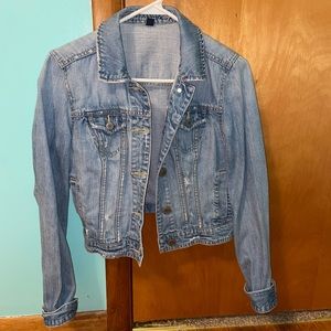 AEO cropped jean jacket